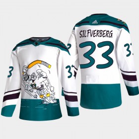 Anaheim Ducks Jakob Silfverberg 33 2020-21 Reverse Retro Authentic Shirt - Mannen